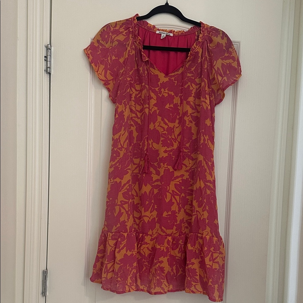 Floral Pink and Orange Dress